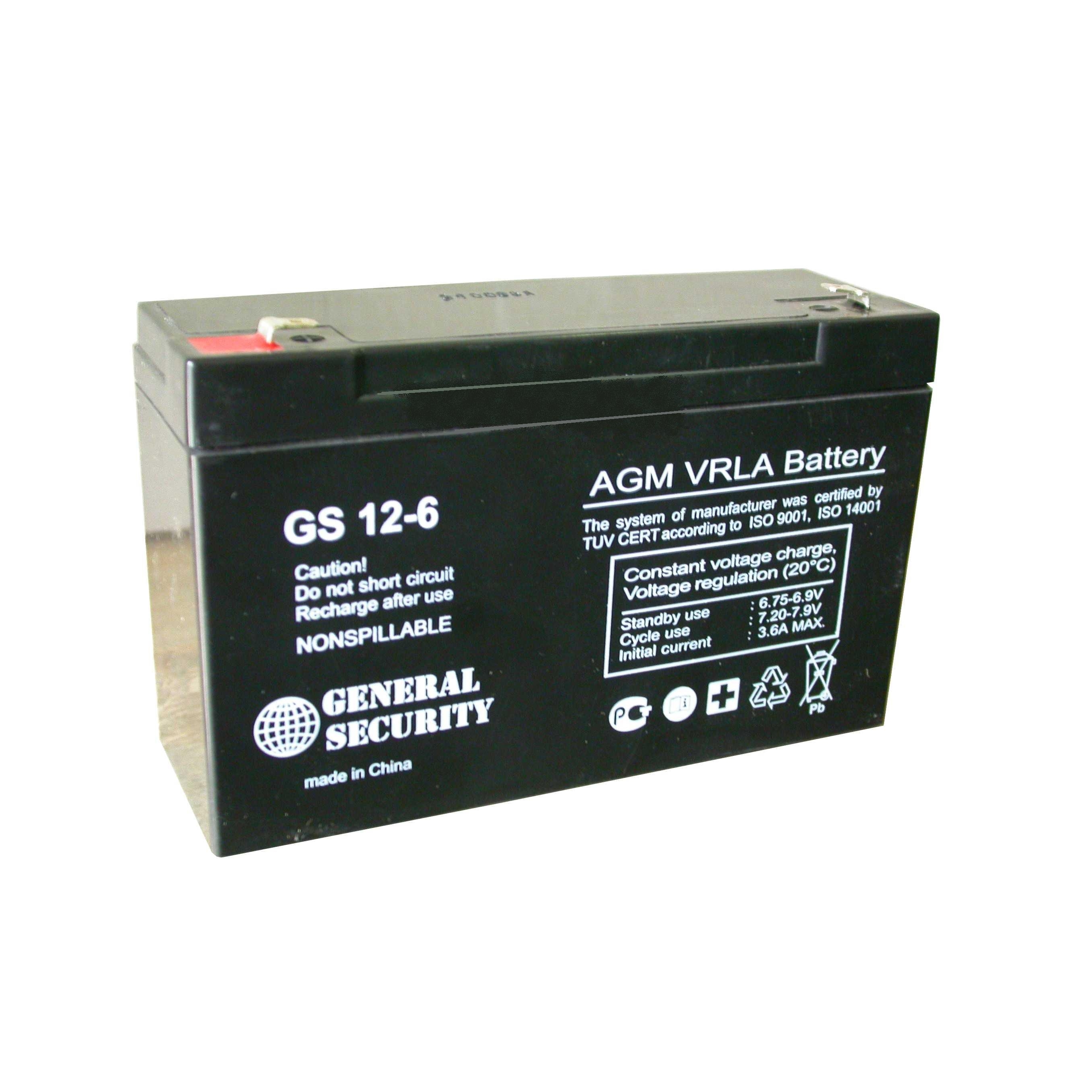GS 12-6 - аккумулятор General Security 12ah 6V  